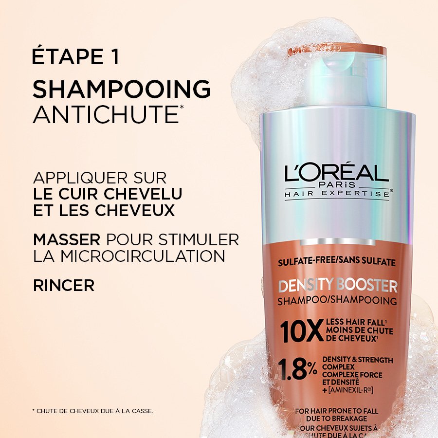 Le shampoing Density booster est l’étape N1 ​