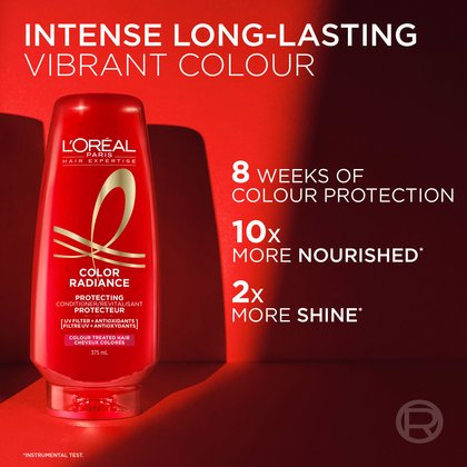 1 bottle color radiance conditioner for intense color that lasts up to 8 weeks