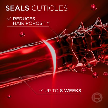 Color radiance shampoo seals cutules and reduces hair prorisity