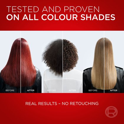 3 women's backs with and after color radiance use