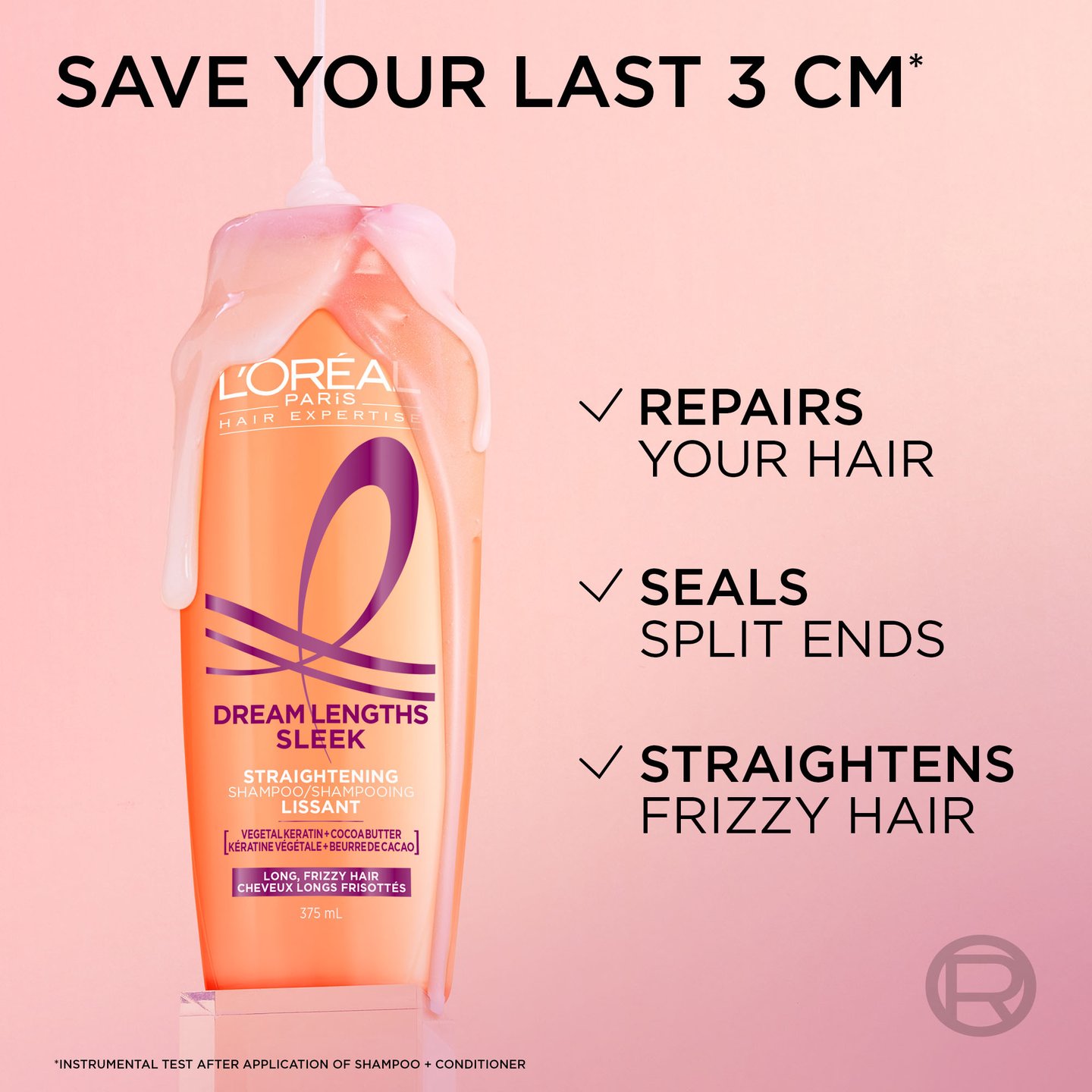 Hair Expertise Dream Lengths Sleek Straightening Shampoo 375ml