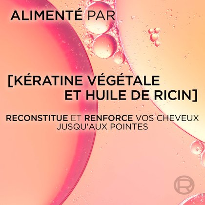 Le revitalisant dream length est formulé avec de la kératine végétale pour reconstituer et renforcer les cheveux jusqu'aux pointes