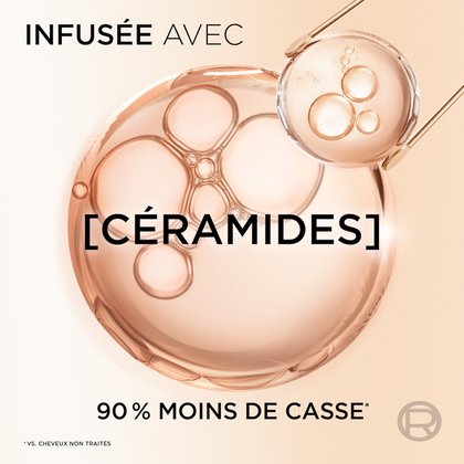 Avant et après la coloration Excellence Crème 7NR Cuivré Naturel