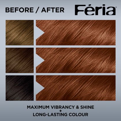 Hair before and after using Feria S1 Silver Grey