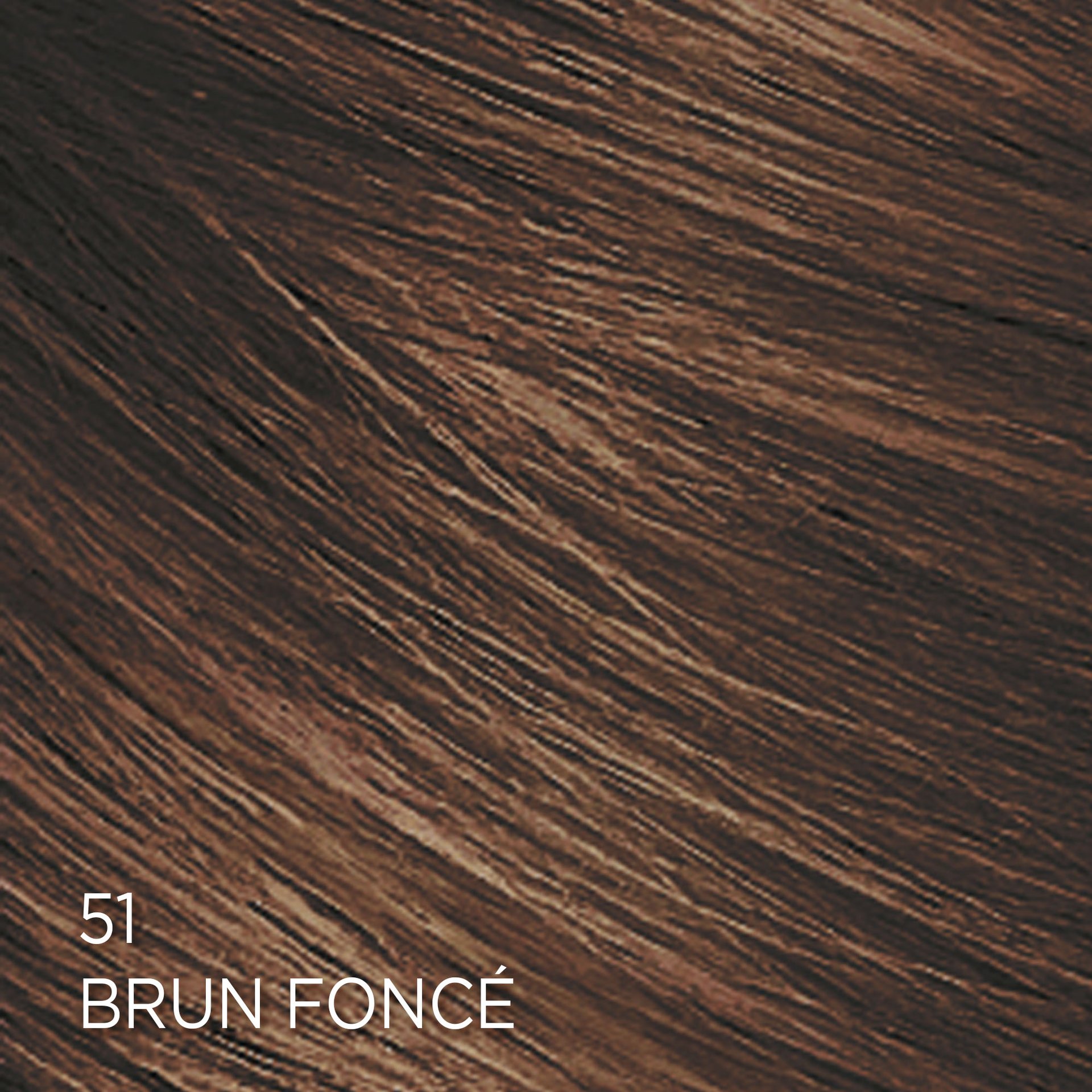 Rendu sur cheveux de la coloration Feria 51 Brun Bronzé