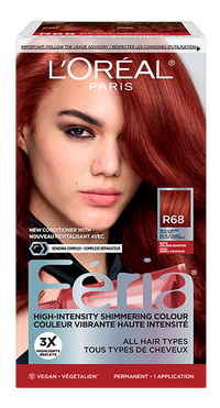1 box of hair dy Feria R68 Rich Auburn True Red