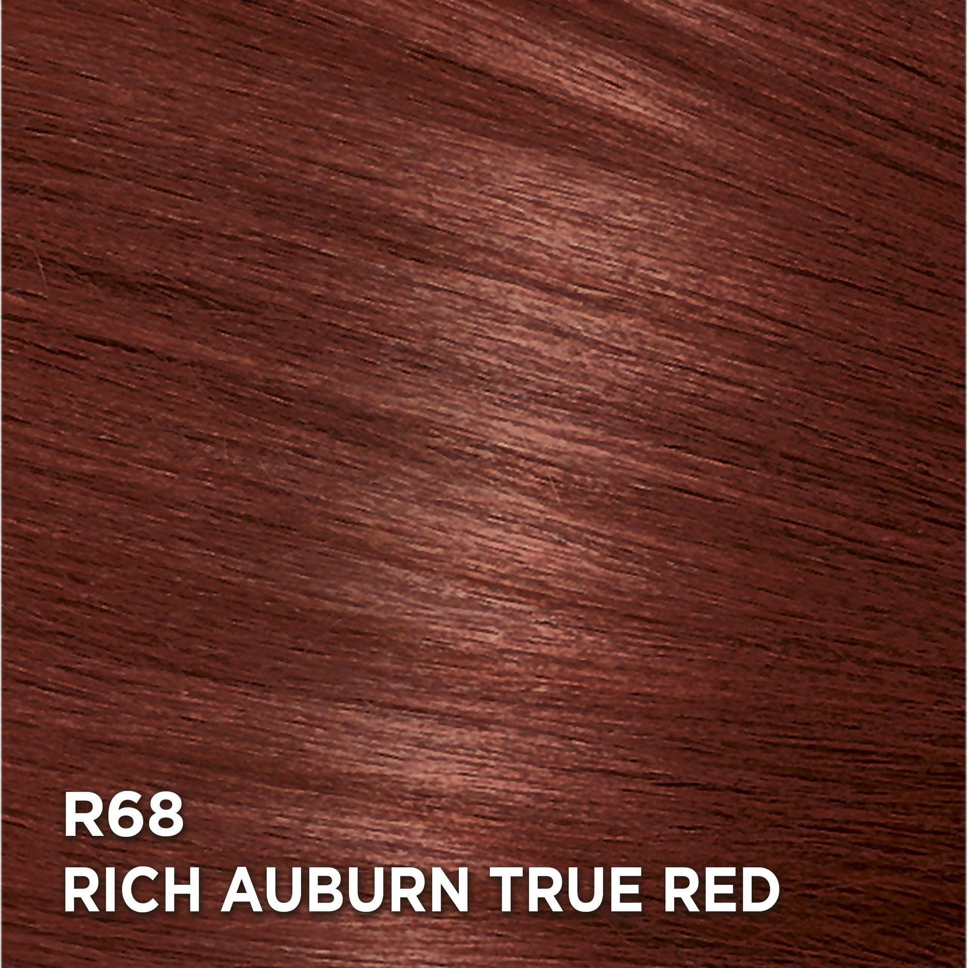 Swatch of the hair color Feria R68 Rich Auburn True Red