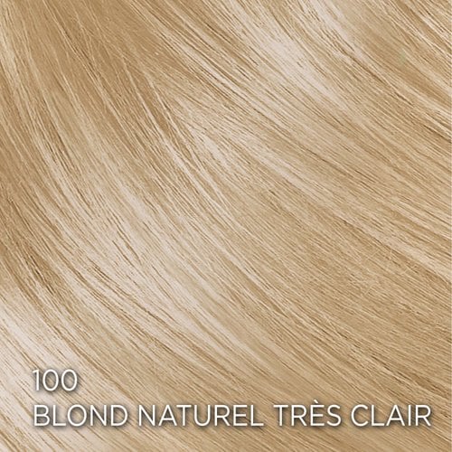 Rendu sur cheveux de la coloration Feria 100 Blond Naturel Très Clair