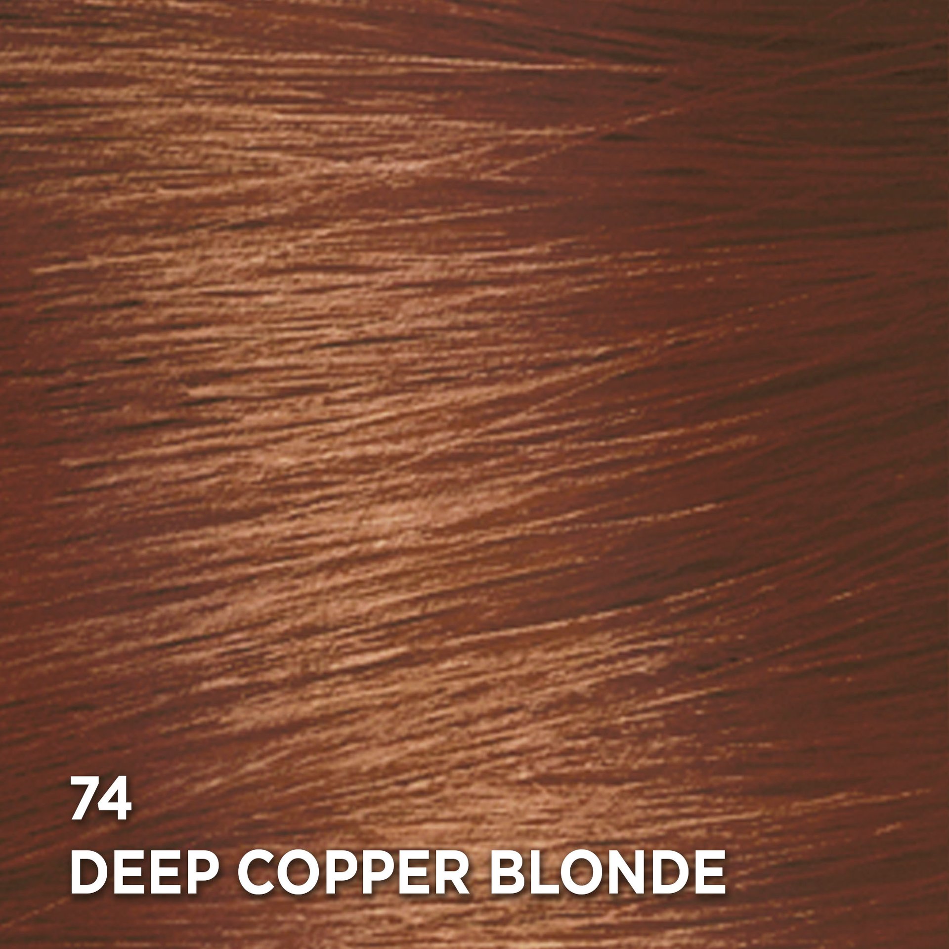 Swatch of the hair color Feria 74 Deep Copper Blonde