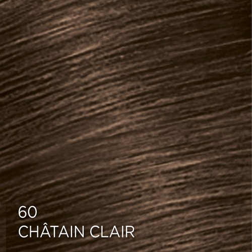 Rendu sur cheveux de la coloration Feria 60 Châtain Clair