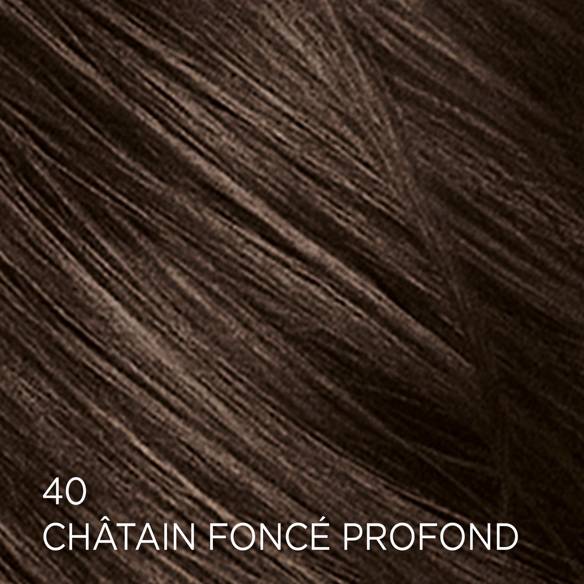 Rendu sur cheveux de la coloration Feria 40 Châtain Foncé Profond