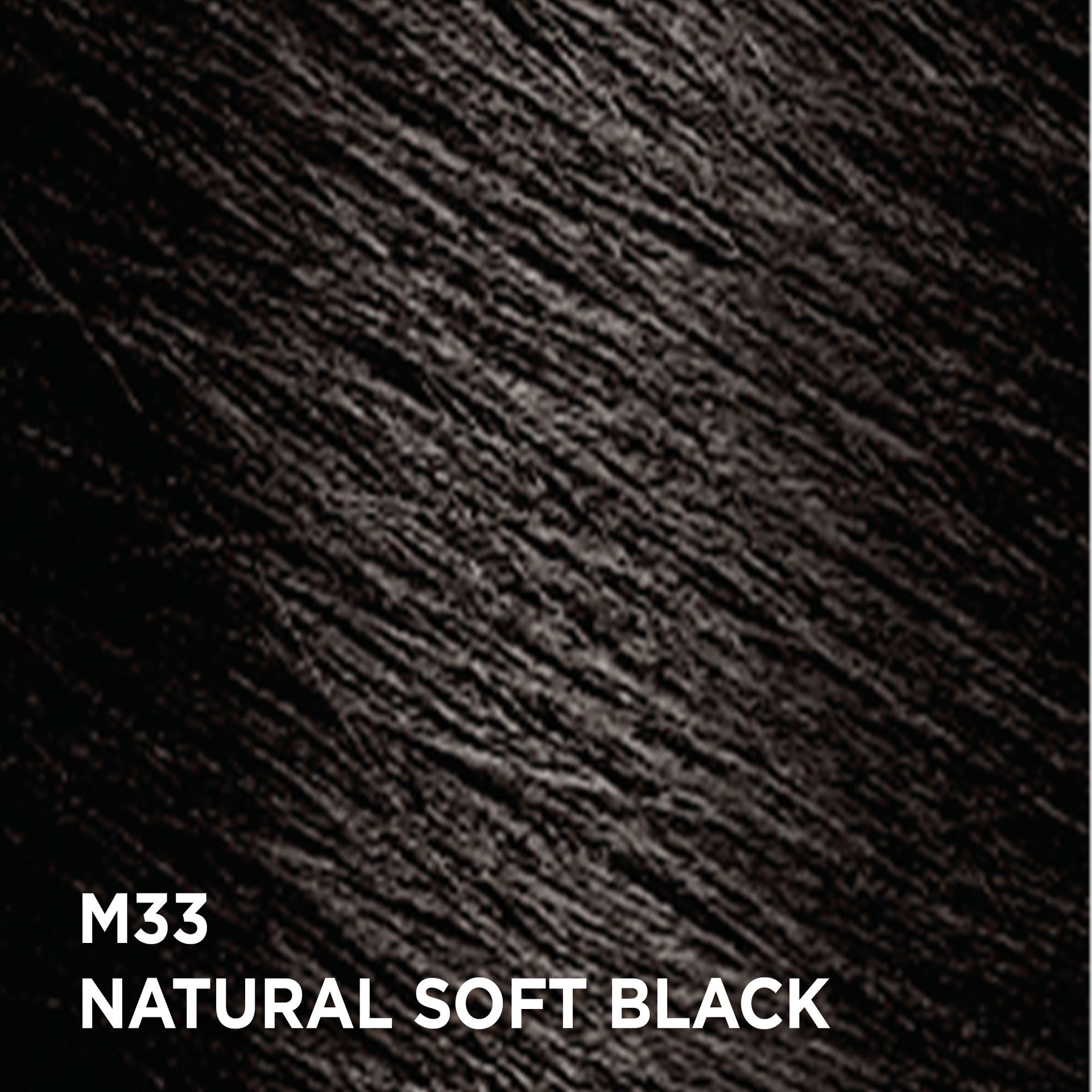 Swatch of the hair color Feria M33 Natural Soft Black