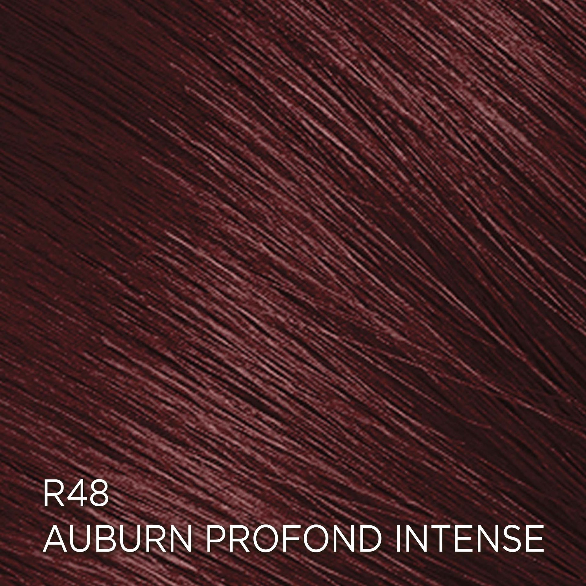 Rendu sur cheveux de la coloration Feria R48 Auburn Profond Intense