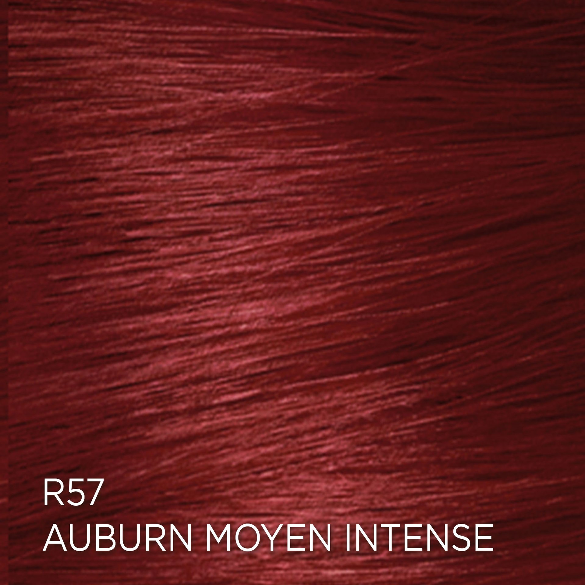 Rendu sur cheveux de la coloration Feria R57 Auburn Moyen Intense