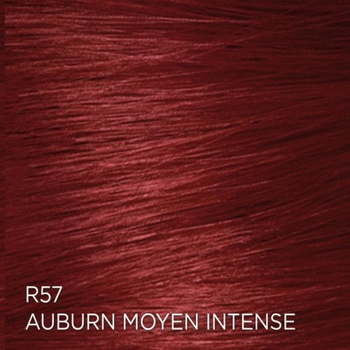 Rendu sur cheveux de la coloration Feria R57 Auburn Moyen Intense