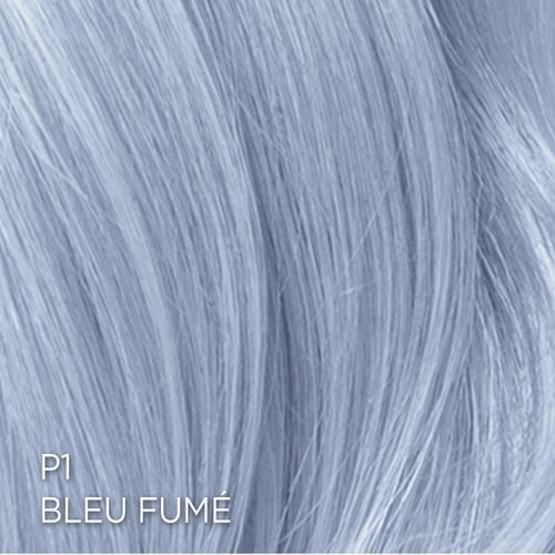 Rendu sur cheveux de la coloration Feria P1 Bleu Fumé
