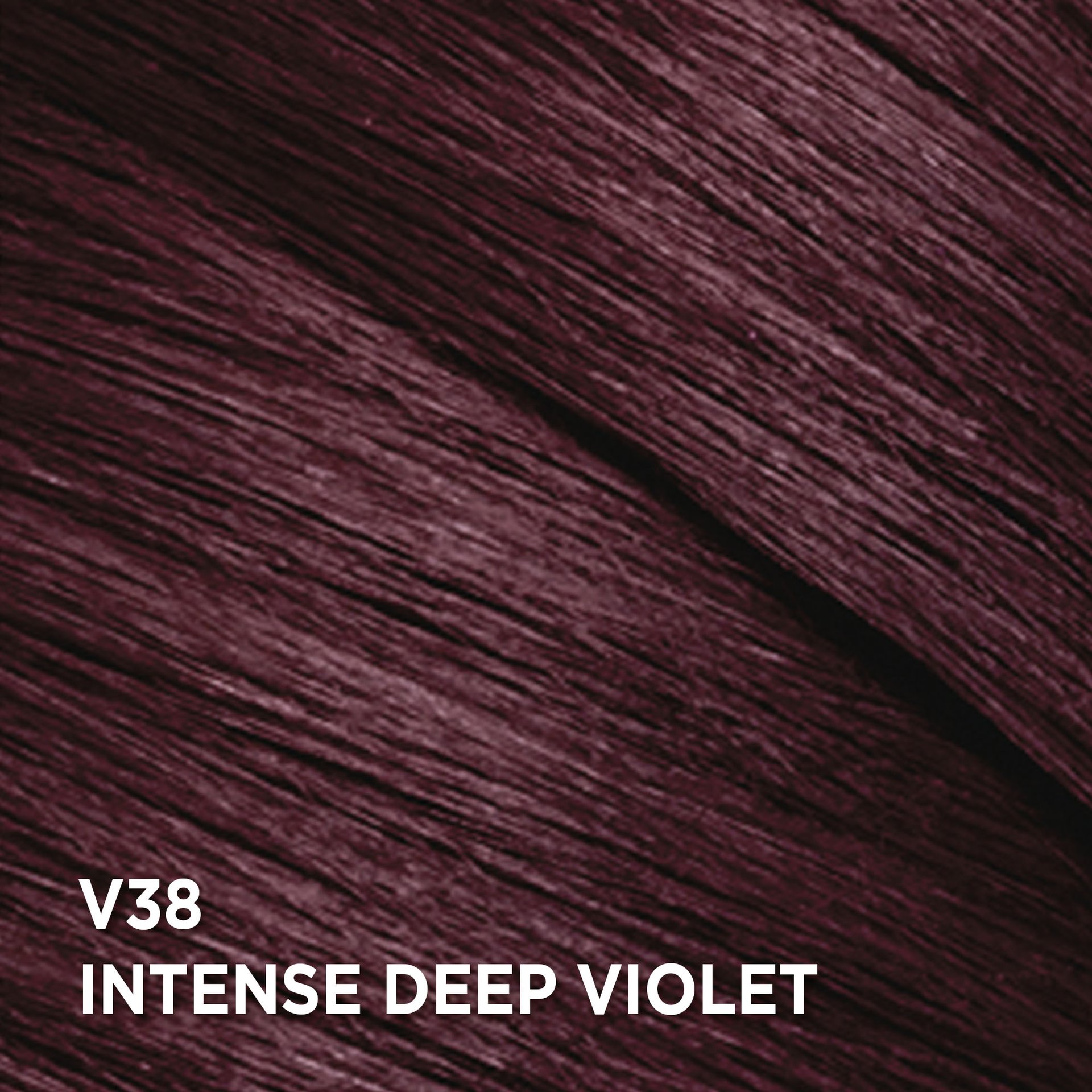 Swatch of the hair color Feria V38 Intense Deep Violet
