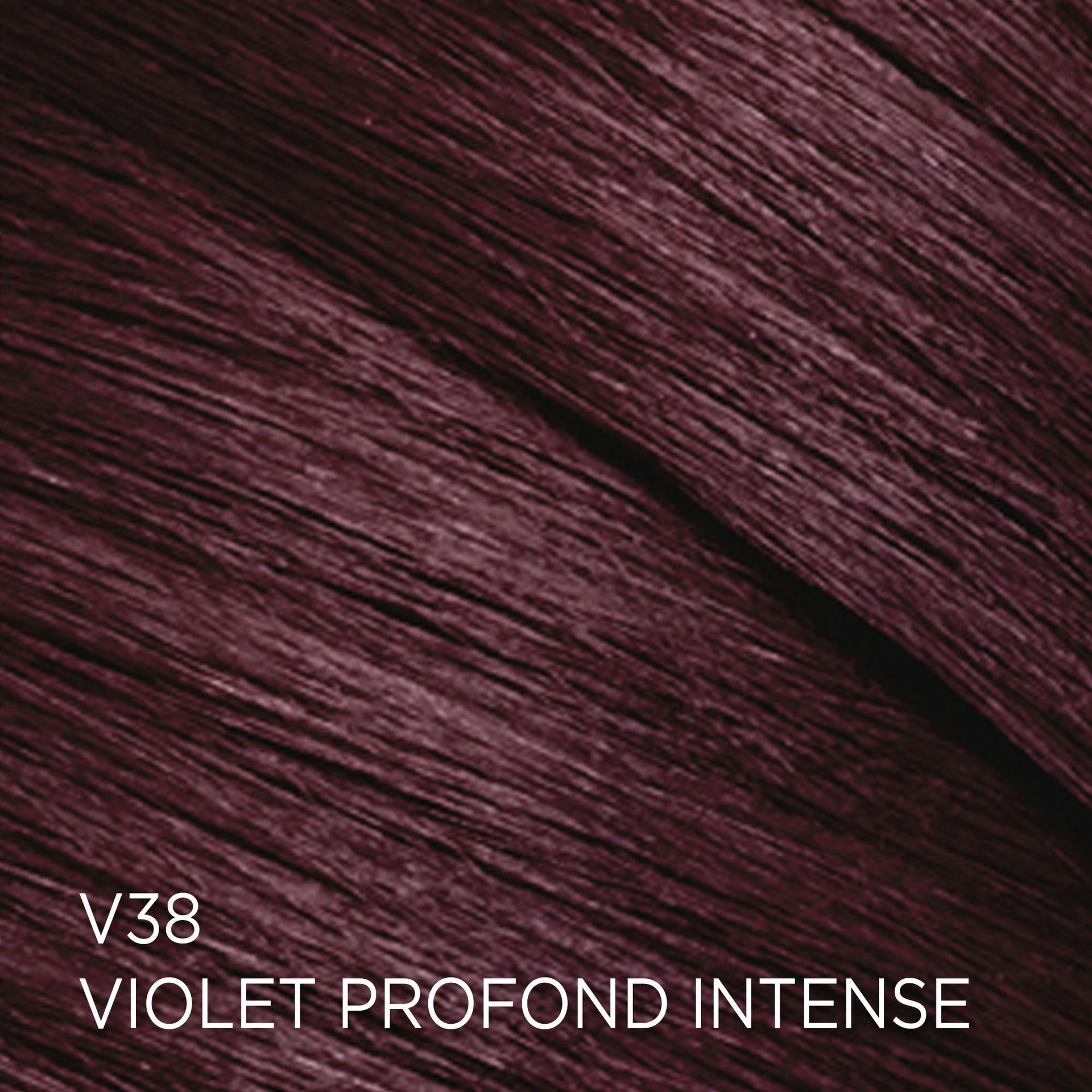 Rendu sur cheveux de la coloration Feria V38 Violet Profond Intense