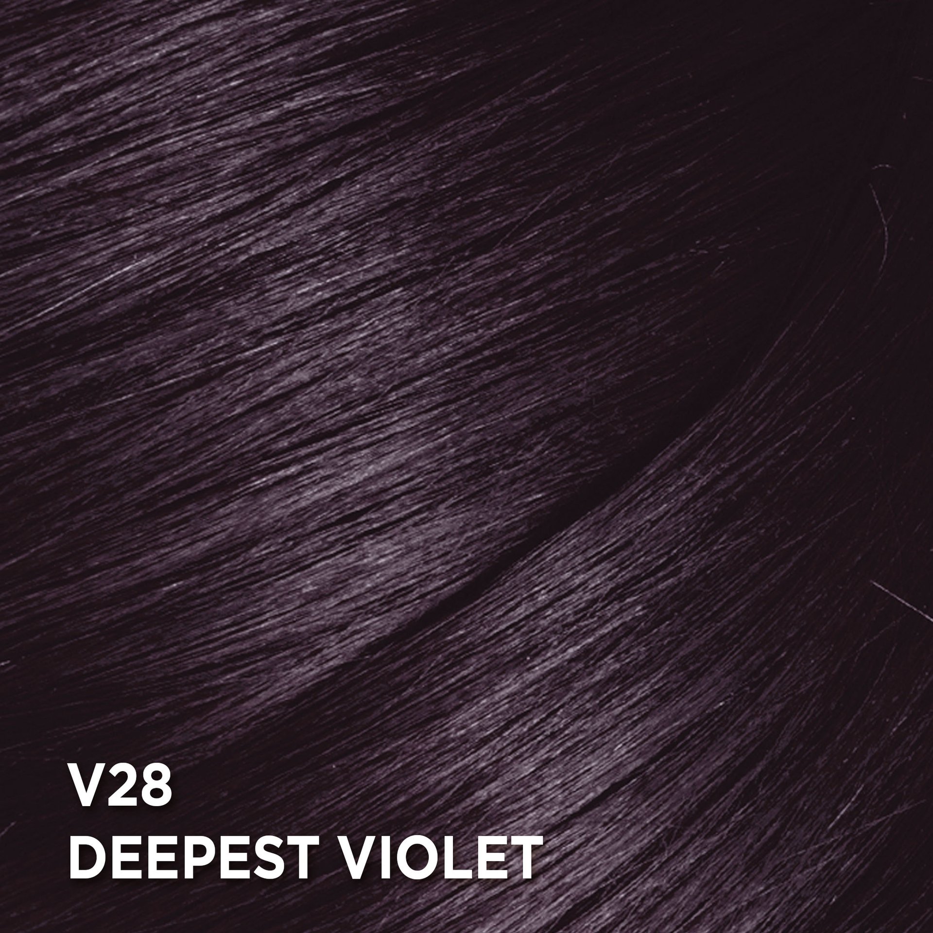 Swatch of the hair color Feria V28 Deepest Violet