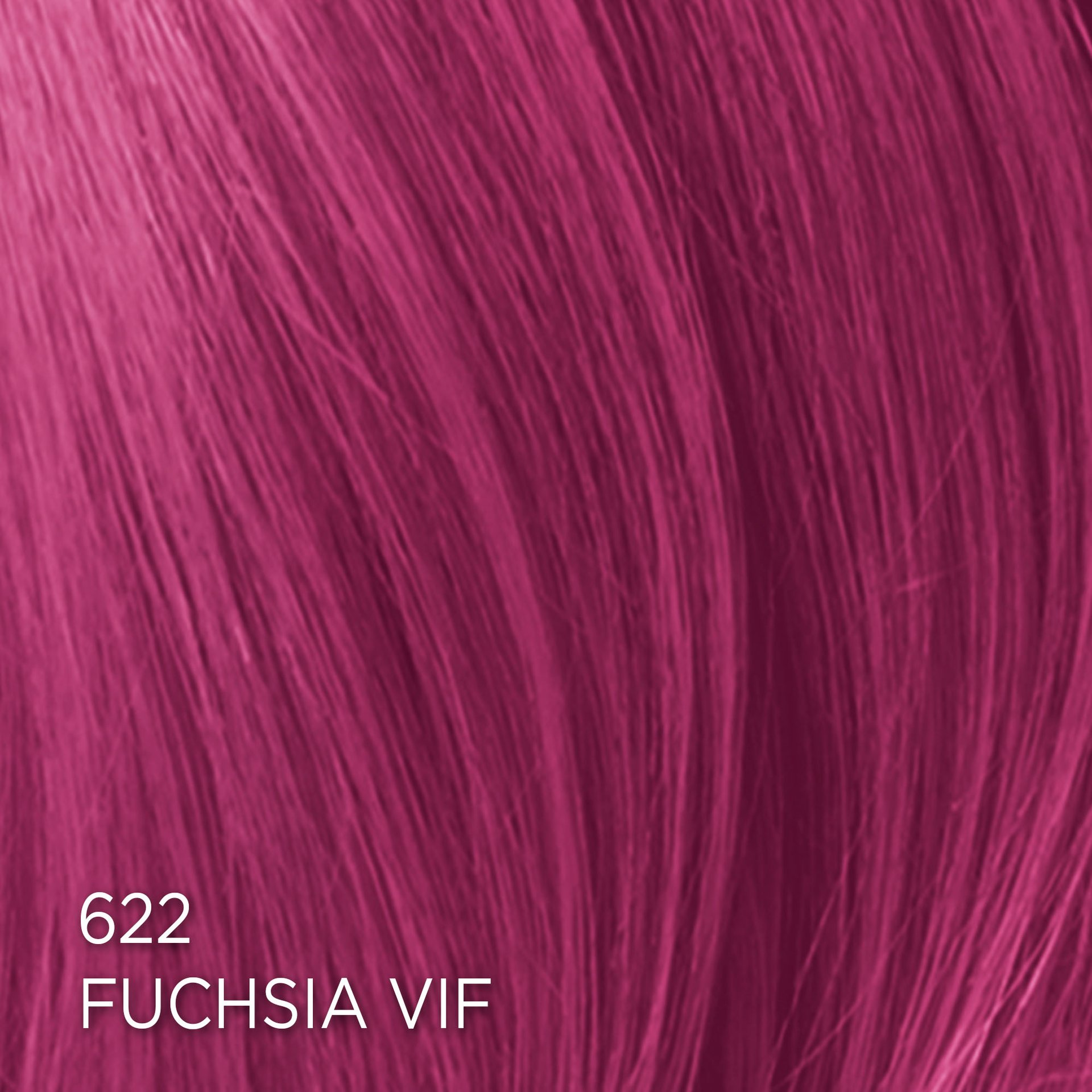 Rendu sur cheveux de la coloration Feria 622 Fuchsia Vif