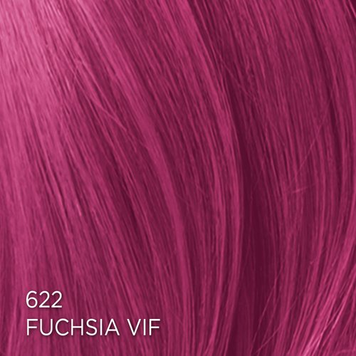Rendu sur cheveux de la coloration Feria 622 Fuchsia Vif