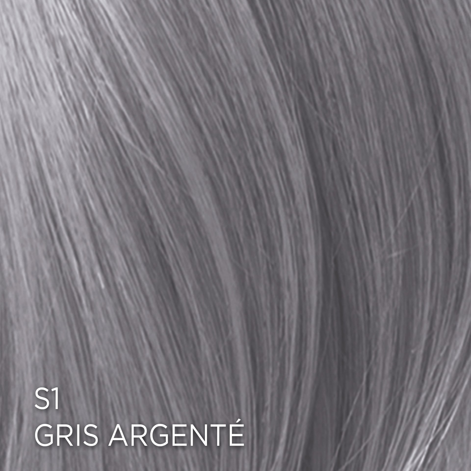 Rendu sur cheveux de la coloration Feria S1 Gris Argenté
