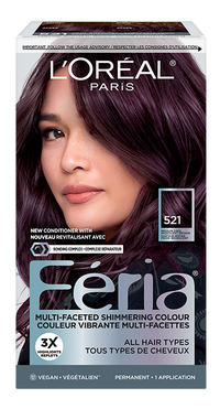 1 box of hair dy Feria 521 Medium Cool Iridescent Brown