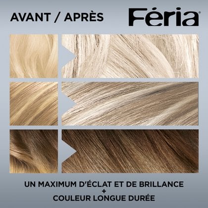 Avant et après la coloration Blond Glacé