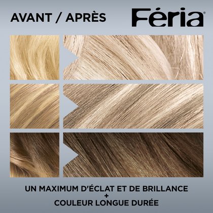 Avant et après la coloration Blond Perlé