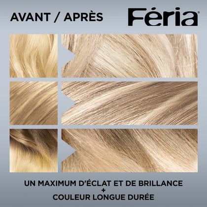 Avant et après la coloration Blond Champagne