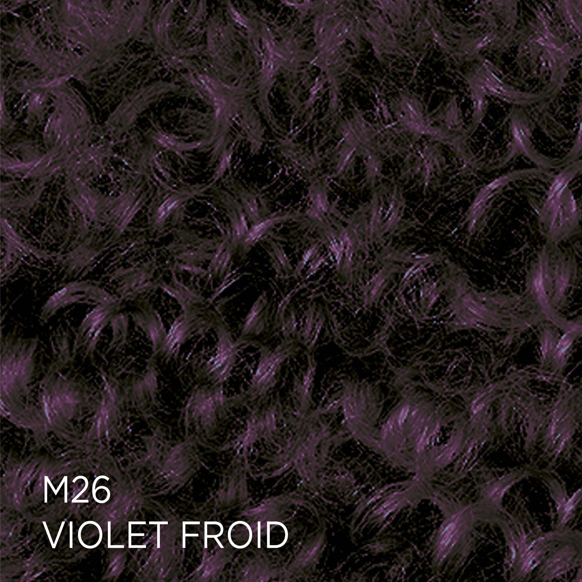 Rendu sur cheveux de la coloration Feria M26 Violet Froid