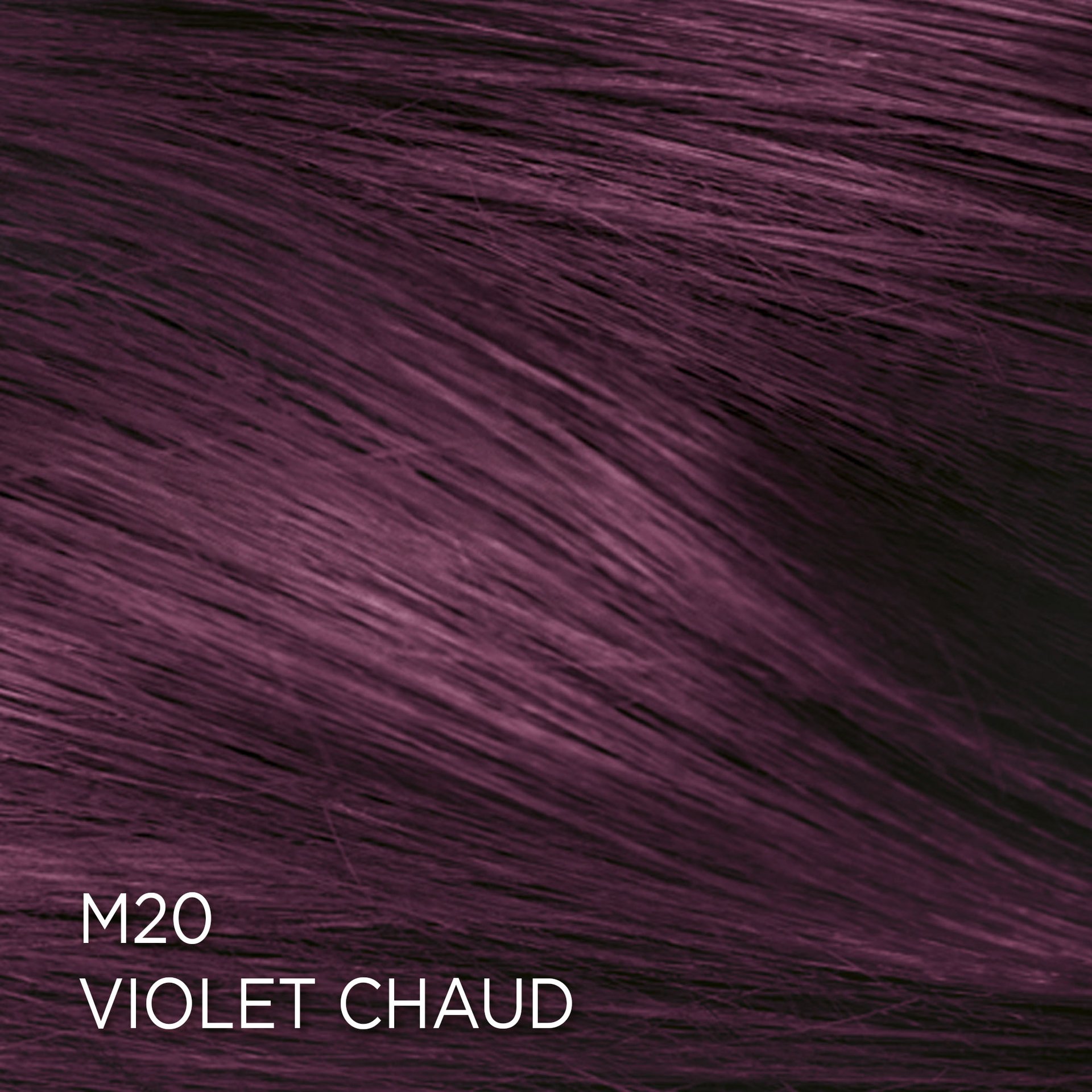 Rendu sur cheveux de la coloration Feria M20 Violet Chaud