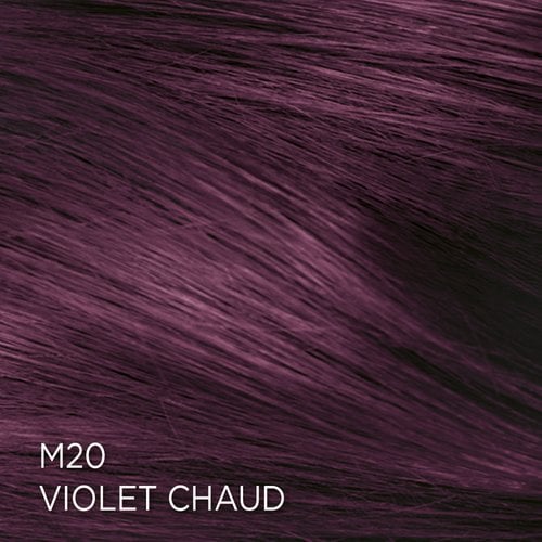 Rendu sur cheveux de la coloration Feria M20 Violet Chaud