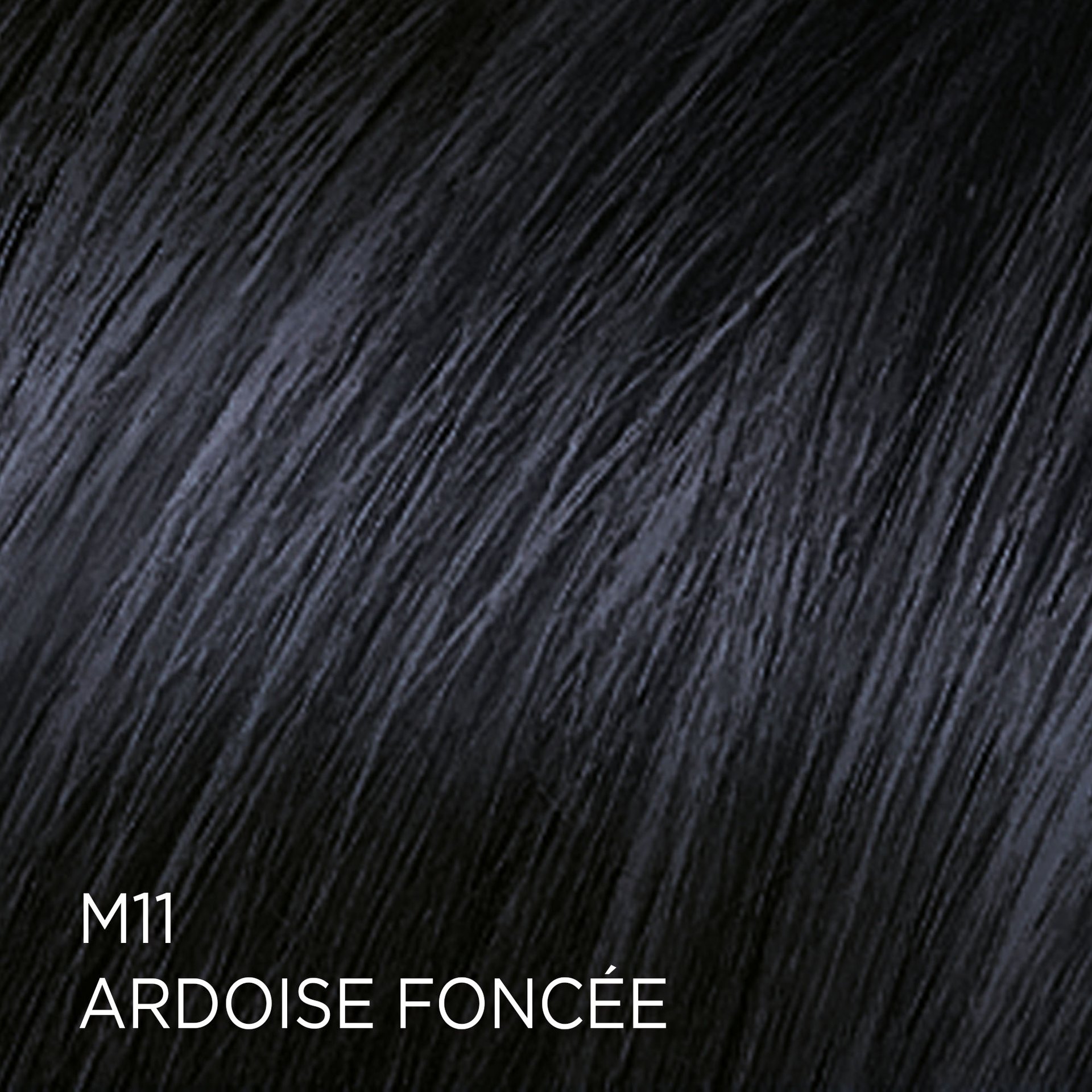 Rendu sur cheveux de la coloration Feria M11 Ardoise Foncée