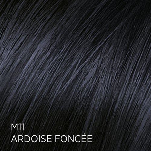 Rendu sur cheveux de la coloration Feria M11 Ardoise Foncée