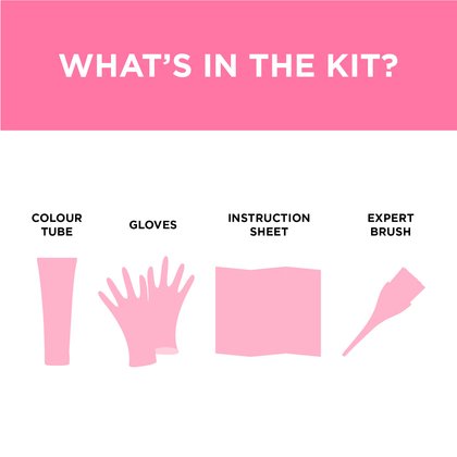 In a colorista semi permanente box, there are 1 colour tube, gloves, 1 instructionnshee and 1 expert brush