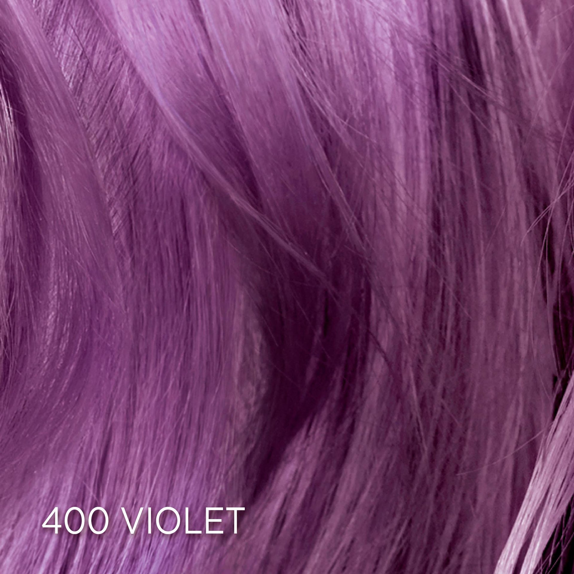 Rendu sur cheveux de la coloration Colorista 400 Violet