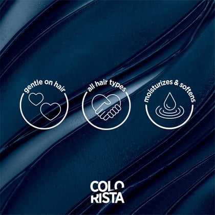 Benefits of the Colorista semi permanente which is gentle for hair, is made for all hair type. It moisturizers and leaves the hair soft.
