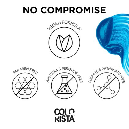 The Colorista semi permanent is a vegan Formula, paraben, ammonia, peroxide, sulfate and phthalate free