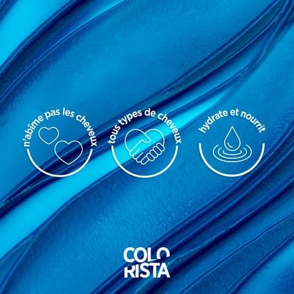 Les bénéfices de la Coloration Semi Permanente Colorista sont qu'elle n'abime pas les cheveux, elle fonctionne sous tous les types de cheveux et elle hydrate et nourrit