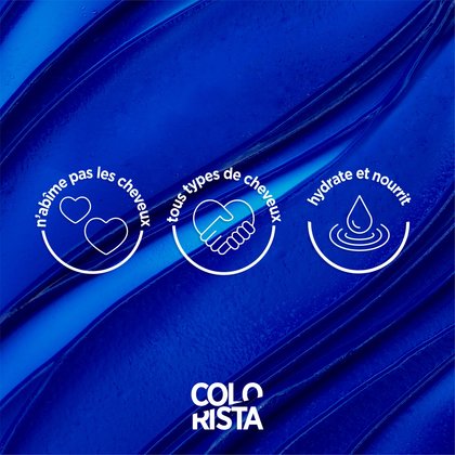 Les bénéfices de la Coloration Semi Permanente Colorista sont qu'elle n'abime pas les cheveux, elle fonctionne sous tous les types de cheveux et elle hydrate et nourrit