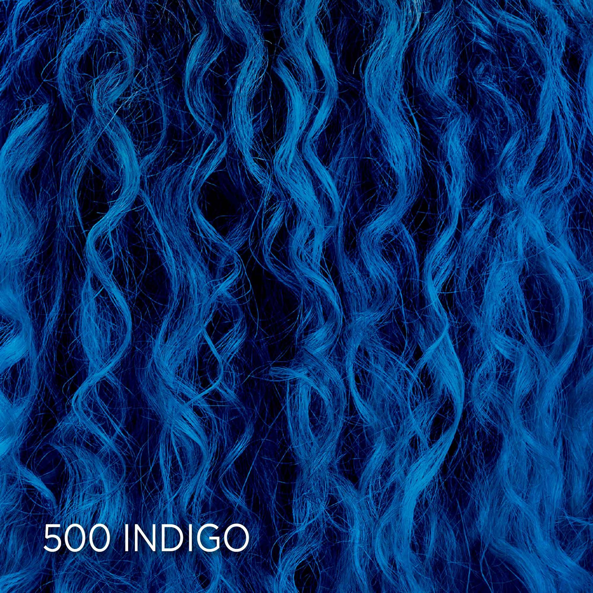 Rendu sur cheveux de la coloration Colorista 500 Indigo