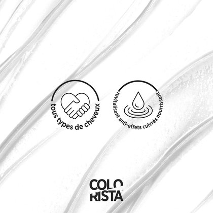 Colorista peut être utilisé sur tous les types de cheveux et inclut un revitalisatn anti-effets cuivrés