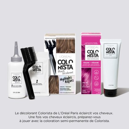 Vous pouvez utiliser colorista décolorant et ensuite colorista semi permanent