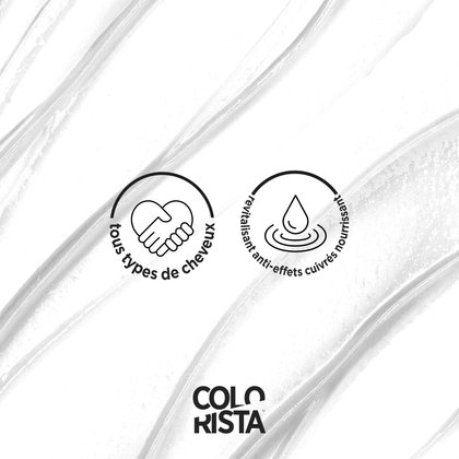 Colorista peut être utilisé sur tous les types de cheveux et inclut un revitalisatn anti-effets cuivrés