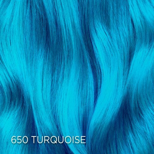 Rendu sur cheveux de la coloration Colorista 650 Turquoise