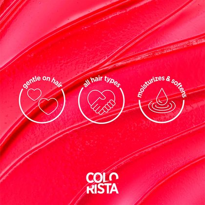 Benefits of the Colorista semi permanente which is gentle for hair, is made for all hair type. It moisturizers and leaves the hair soft.