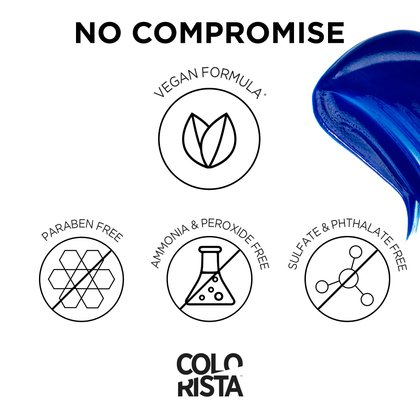 The Colorista semi permanent is a vegan Formula, paraben, ammonia, peroxide, sulfate and phthalate free