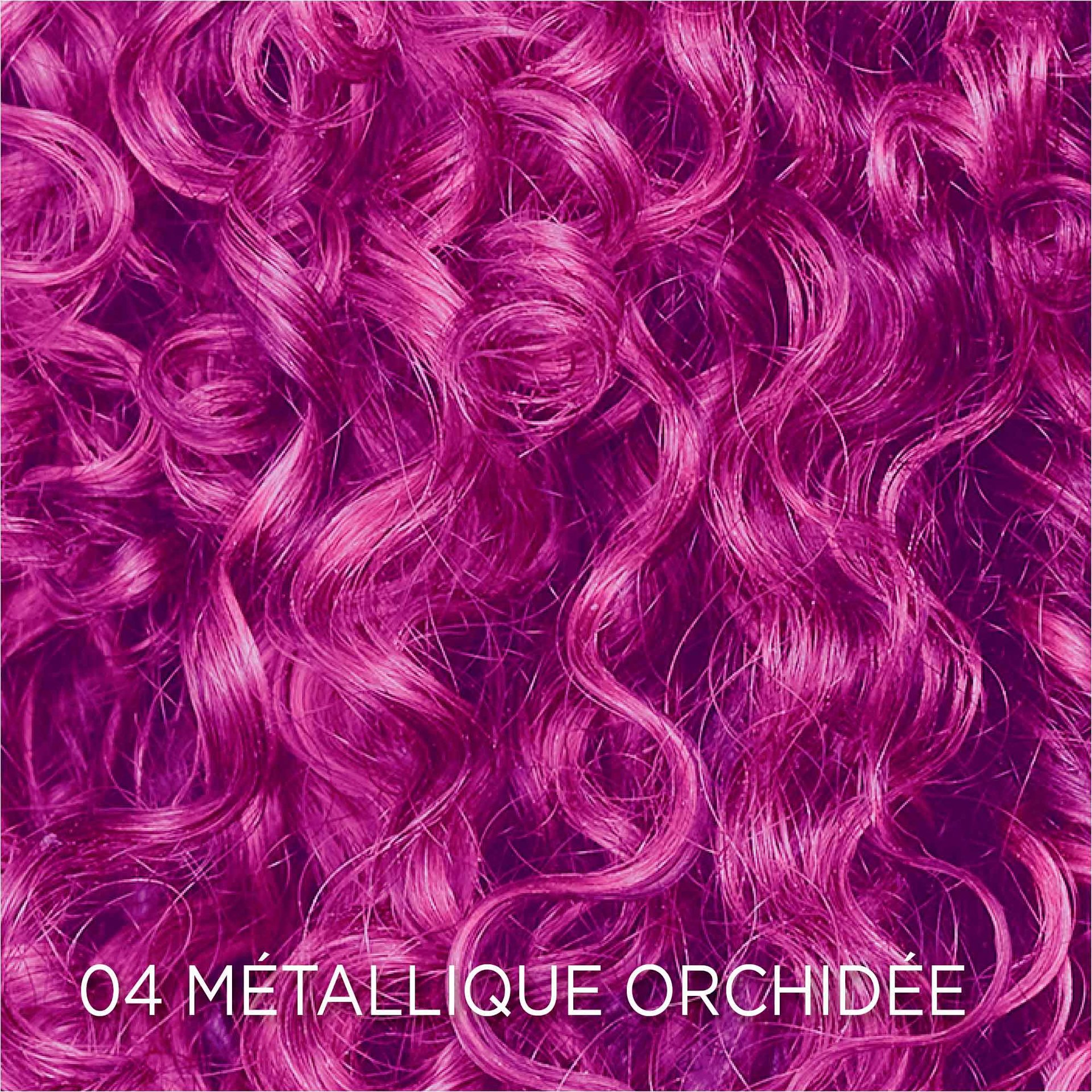 Rendu sur cheveux de la coloration Colorista 04 Métallique Orchidée 