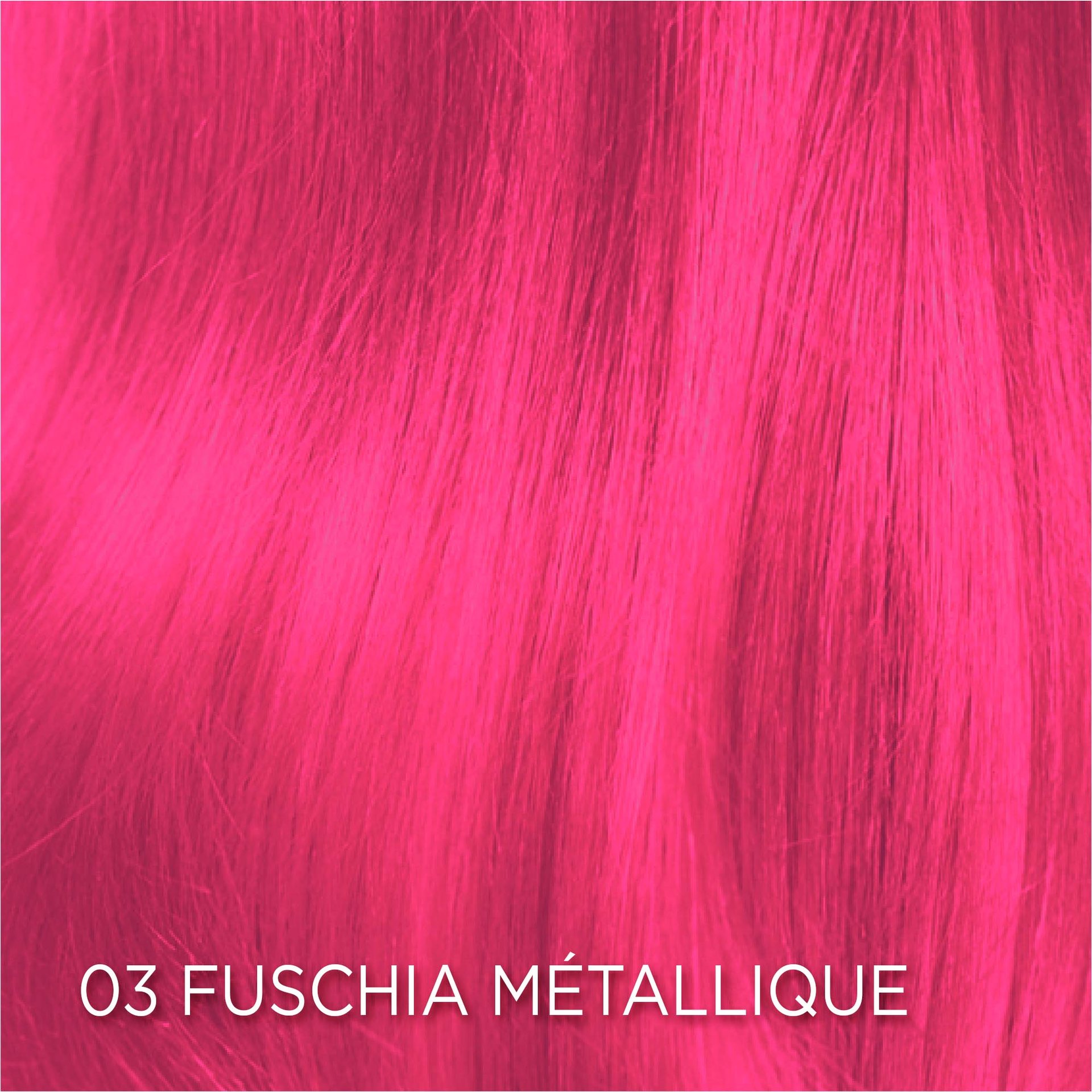 Rendu sur cheveux de la coloration Colorista 03 Métallique Fuchsia